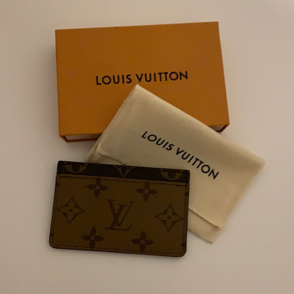 Brand New-Never Used Authentic Louis Vuitton Monogram Reverse Card Holder